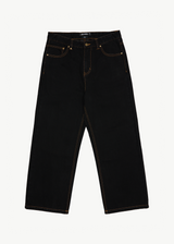 AFENDS Mens Pablo - Denim Baggy Jean - Washed Black - Afends mens pablo   denim baggy jean   washed black