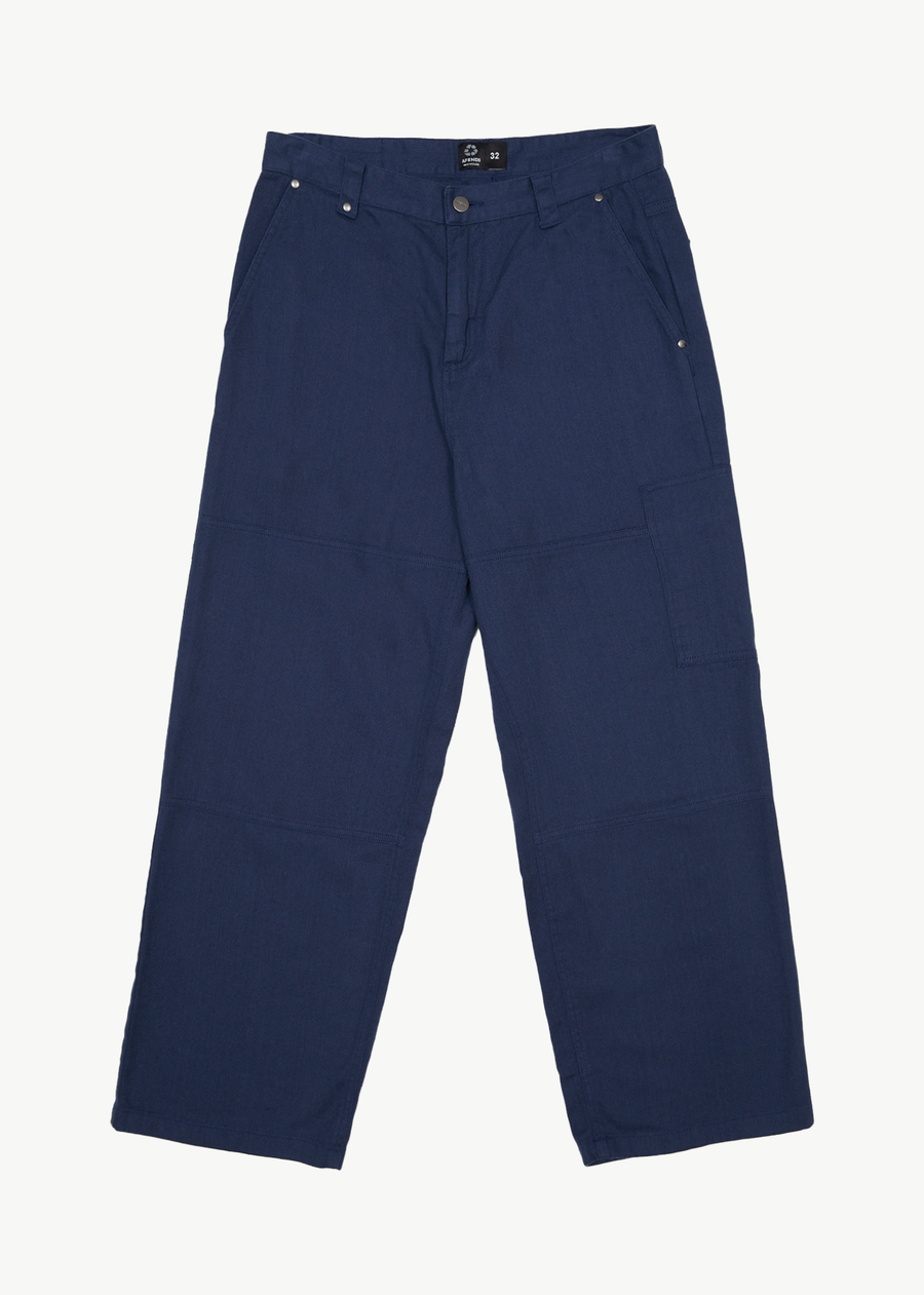 AFENDS Mens Richmond - Workwear Pant - Navy