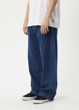 AFENDS Mens Pablo - Denim Baggy Jean - Authentic Blue - Afends mens pablo   denim baggy jean   authentic blue