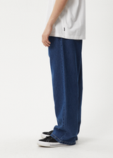 AFENDS Mens Pablo - Denim Baggy Jean - Authentic Blue - Afends mens pablo   denim baggy jean   authentic blue