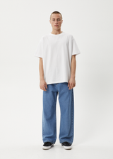 AFENDS Mens Pablo - Denim Baggy Jean - Worn Blue - Afends mens pablo   denim baggy jean   worn blue