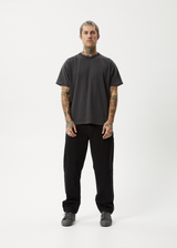 AFENDS Mens Ninety Two'S - Denim Relaxed Jean - Washed Black - Afends mens ninety two's   denim relaxed jean   washed black