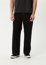 AFENDS Mens Pablo - Denim Baggy Jean - Washed Black - Afends mens pablo   denim baggy jean   washed black