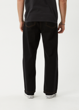 AFENDS Mens Pablo - Denim Baggy Jean - Washed Black - Afends mens pablo   denim baggy jean   washed black