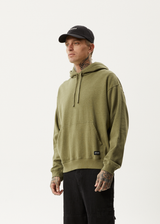 AFENDS Mens All Day - Relaxed Hoodie - Military - Afends mens all day   relaxed hoodie   military 