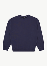 AFENDS Mens Genesis - Crew Neck Jumper - Washed Deep Sea - Afends mens genesis   crew neck jumper   washed deep sea