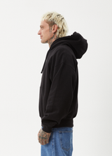 AFENDS Mens Genesis - Boxy Hoodie - Black - Afends mens genesis   boxy hoodie   black