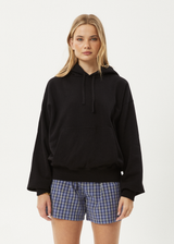 AFENDS Mens Genesis - Boxy Hoodie - Black - Afends mens genesis   boxy hoodie   black