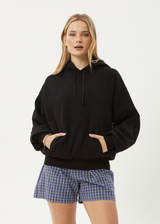 AFENDS Mens Genesis - Boxy Hoodie - Black - Afends mens genesis   boxy hoodie   black