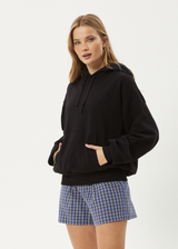 AFENDS Mens Genesis - Boxy Hoodie - Black - Afends mens genesis   boxy hoodie   black