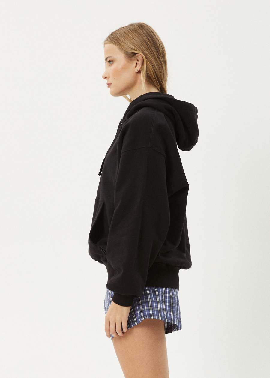 AFENDS Mens Genesis - Boxy Hoodie - Black