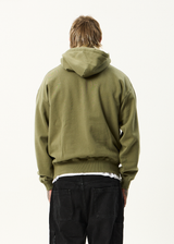 AFENDS Mens Genesis - Boxy Hoodie - Military - Afends mens genesis   boxy hoodie   military