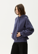 AFENDS Mens Genesis - Boxy Hoodie - Washed Deep Sea - Afends mens genesis   boxy hoodie   washed deep sea