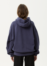 AFENDS Mens Genesis - Boxy Hoodie - Washed Deep Sea - Afends mens genesis   boxy hoodie   washed deep sea
