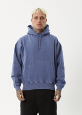 AFENDS Mens Genesis - Boxy Hoodie - Washed Marlin - Afends mens genesis   boxy hoodie   washed marlin