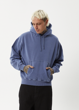 AFENDS Mens Genesis - Boxy Hoodie - Washed Marlin - Afends mens genesis   boxy hoodie   washed marlin