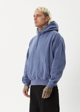 AFENDS Mens Genesis - Boxy Hoodie - Washed Marlin - Afends mens genesis   boxy hoodie   washed marlin