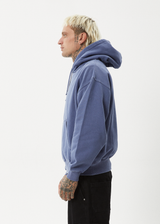 AFENDS Mens Genesis - Boxy Hoodie - Washed Marlin - Afends mens genesis   boxy hoodie   washed marlin
