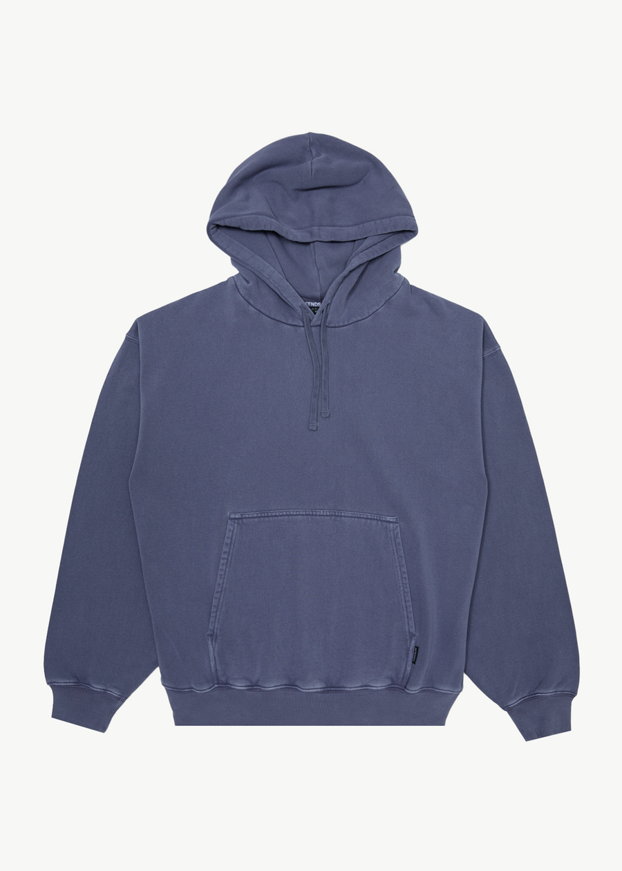 AFENDS Mens Genesis - Boxy Hoodie - Washed Marlin