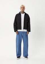 AFENDS Mens Oracle - Workwear Jacket - Black - Afends mens oracle   workwear jacket   black