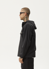 AFENDS Mens System - Water Resistant Spray Anorak Jacket - Black - Afends mens system   water resistant spray anorak jacket   black 
