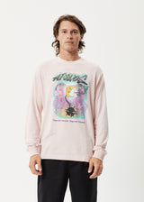 AFENDS Mens Liquid Haze - Long Sleeve Graphic Tee - Lotus - Afends mens liquid haze   long sleeve graphic tee   lotus