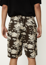 AFENDS Mens Ninety Eights - Baggy Elastic Waist Short - Earth Camo - Afends mens ninety eights   baggy elastic waist short   earth camo
