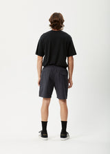 AFENDS Mens Baywatch World - Elastic Waist Short - Charcoal - Afends mens baywatch world   elastic waist short   charcoal