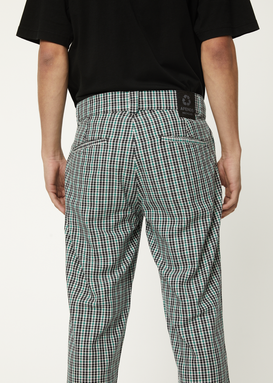 AFENDS Mens Mixed Business - Suit Pant - Black Check