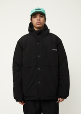 AFENDS Mens Floodlights - Spray Jacket - Black - Afends mens floodlights   spray jacket   black 