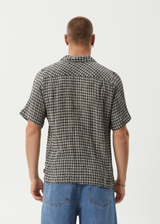 AFENDS Mens Asta - Seersucker Regular Shirt - Steel Check - Afends mens asta   seersucker regular shirt   steel check