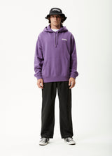 AFENDS Mens Vinyl - Logo Hoodie - Faded Purple - Afends mens vinyl   logo hoodie   faded purple 