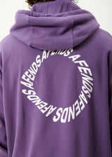 AFENDS Mens Vinyl - Logo Hoodie - Faded Purple - Afends mens vinyl   logo hoodie   faded purple 