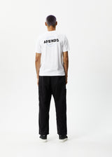 AFENDS Mens Questions - Graphic Retro Tee - White - Afends mens questions   graphic retro tee   white