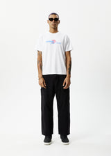 AFENDS Mens Good Times - Graphic Boxy Tee - White - Afends mens good times   graphic boxy tee   white