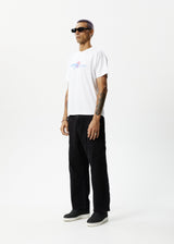 AFENDS Mens Good Times - Graphic Boxy Tee - White - Afends mens good times   graphic boxy tee   white
