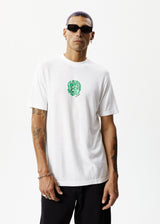 AFENDS Mens Circular - Graphic Retro Tee - White - Afends mens circular   graphic retro tee   white