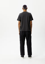 AFENDS Mens Under Pressure - Graphic Boxy Tee - Stone Black - Afends mens under pressure   graphic boxy tee   stone black