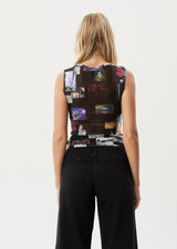 AFENDS Womens Under Pressure - Sheer Tank - Black - Afends womens under pressure   sheer tank   black 