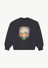 AFENDS Mens Holiday - Crew Neck Jumper - Stone Black - Afends mens holiday   crew neck jumper   stone black