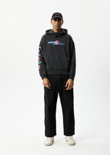 AFENDS Mens Good Times - Logo Hoodie - Stone Black - Afends mens good times   logo hoodie   stone black 