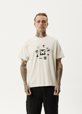 AFENDS Mens Disorder - Boxy Tee - Moonbeam - Afends mens disorder   boxy tee   moonbeam