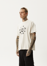 AFENDS Mens Disorder - Boxy Tee - Moonbeam - Afends mens disorder   boxy tee   moonbeam