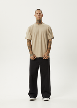 AFENDS Mens Classic - Retro Tee - Taupe - Afends mens classic   retro tee   taupe