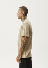 AFENDS Mens Classic - Retro Tee - Taupe - Afends mens classic   retro tee   taupe