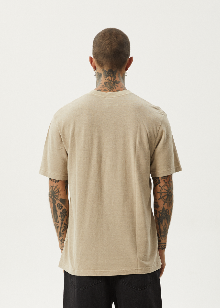 AFENDS Mens Classic - Retro Tee - Taupe