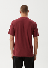 AFENDS Mens Classic - Retro Tee - Washed Burgundy - Afends mens classic   retro tee   washed burgundy