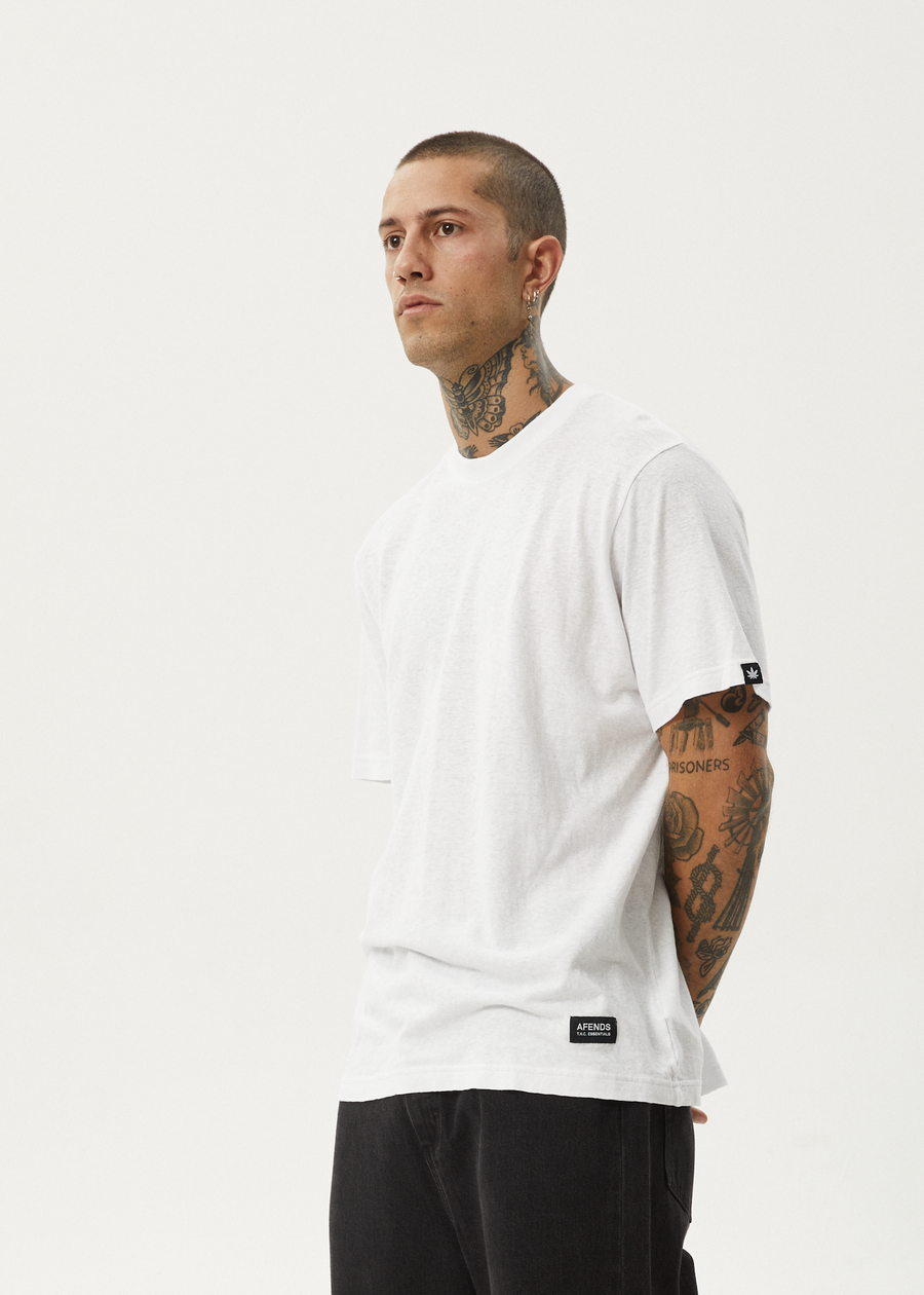 AFENDS Mens Classic - Retro Tee - White