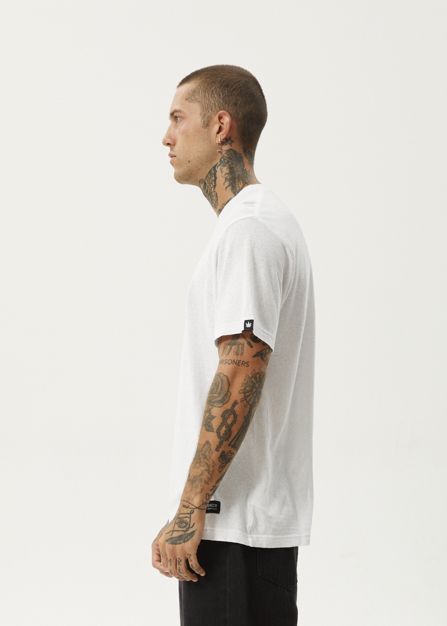 AFENDS Mens Classic - Retro Tee - White