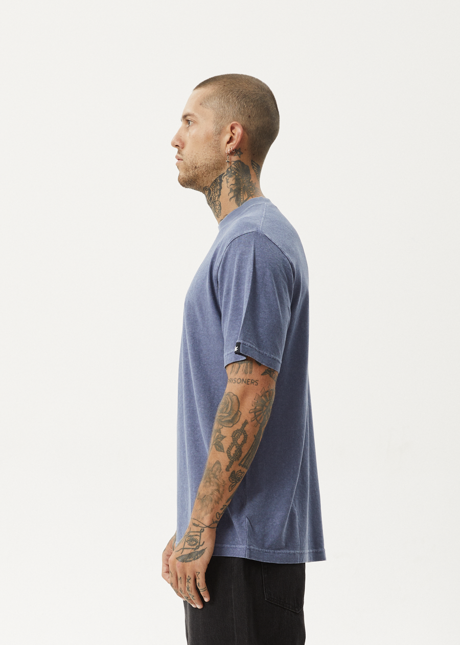 AFENDS Mens Classic - Retro Tee - Washed Marlin